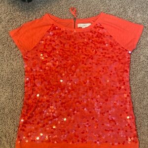 Sequin cotton top
